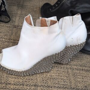 Jeffrey Campbell White Platform Wedge Shoes